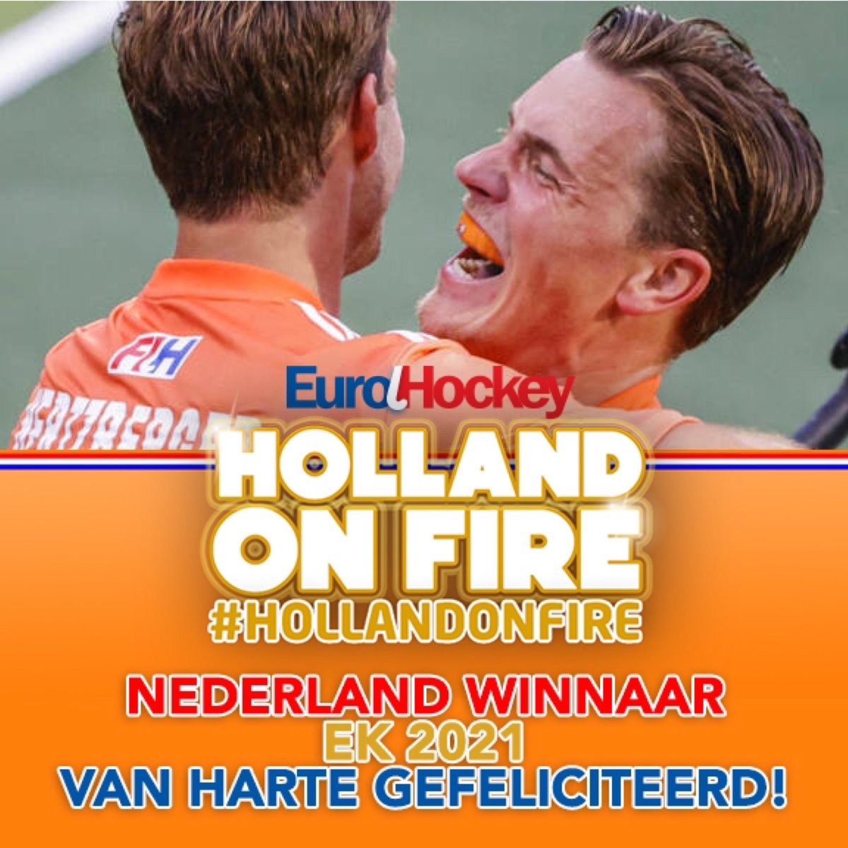 De Nederlandse Hockeymannen zijn 🔥 Europees Kampioen! 🔥 Wat een zinderende wedstrijd met een bizar slot! Van harte gefeliciteerd mannen, 🎵 Hou dat goud maar in de lucht! 🎵
🔈: toekomstmusic.fanlink.to/HollandOnFire

#ehc2021 #HollandOnFire #europeeskampioen #hockey #teamNL <a href="/oranjehockey/">OranjeHockey 🇳🇱</a>