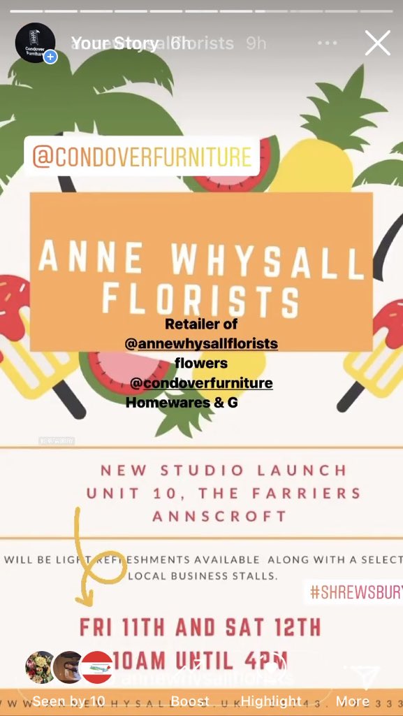 CondoverFurnit1's tweet photo. Enjoying meeting visitors &amp; to @AnneWhysall open house at The Farriers in #Annscroft today, pop along, here til 4pm (Sat) @condoverfurniture will be selling @AnneWhysall flowers again inside the #Condover Furniture Homewares and Gift shop starting Fri.  #shrewsbury #shropshire https://t.co/c9XDTOPm0L
