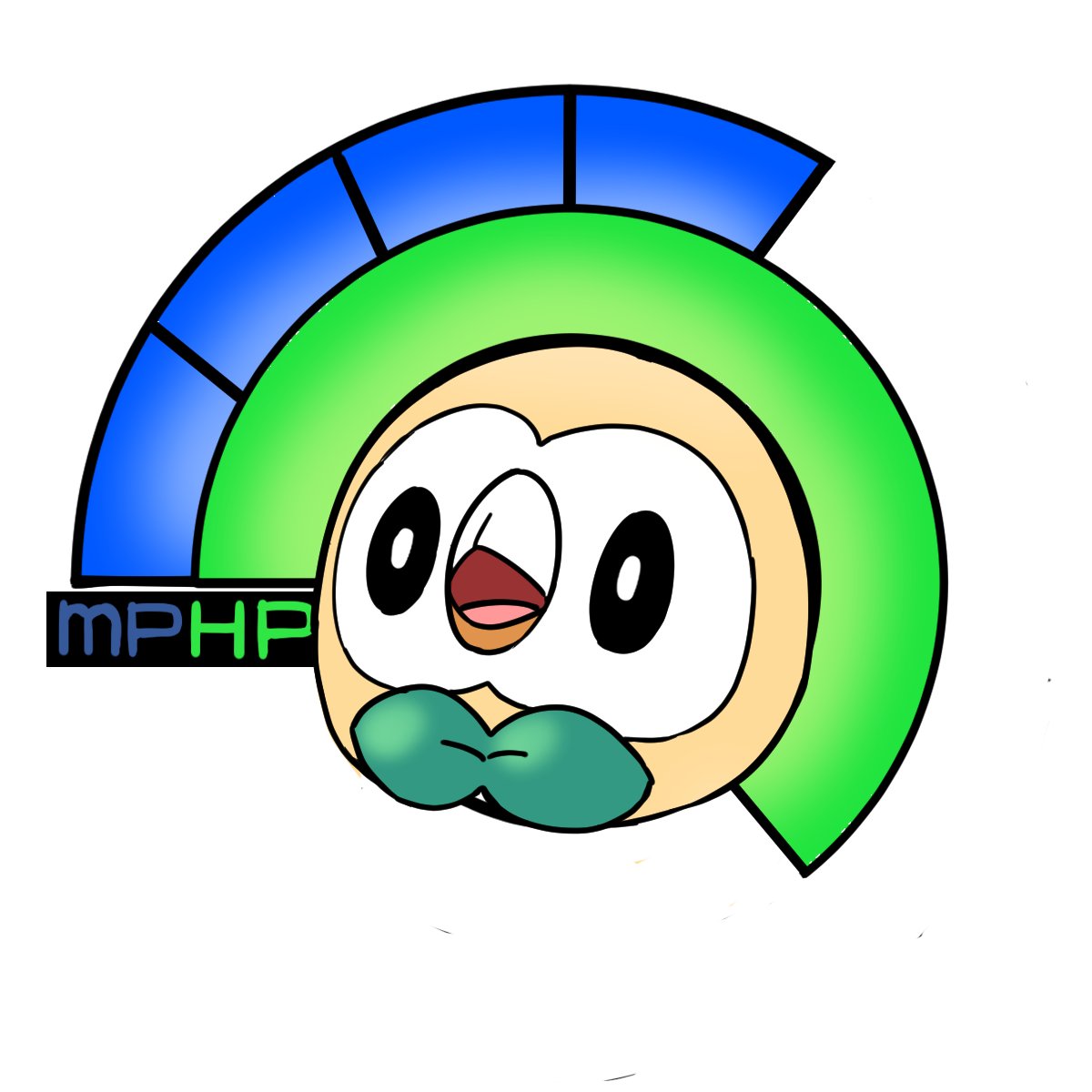 rowlet pokemon (creature) no humans > < open mouth solo sweat closed eyes  illustration images