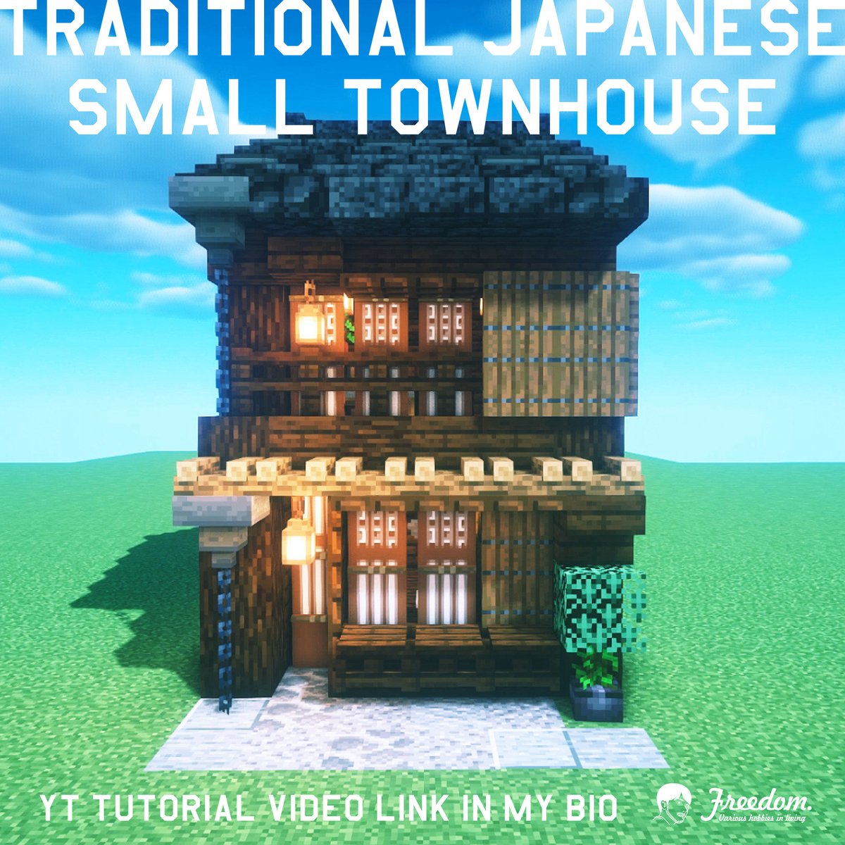 Freedom Japanese Traditional Small Townhouse Tutorial Video Up T Co D5elnfxdjm マインクラフト Minecraft Minecraft建築コミュ Minecraftbuild Architect Interior Tutorial 建築 バニラ建築学部 Vanilla Shop 和風建築