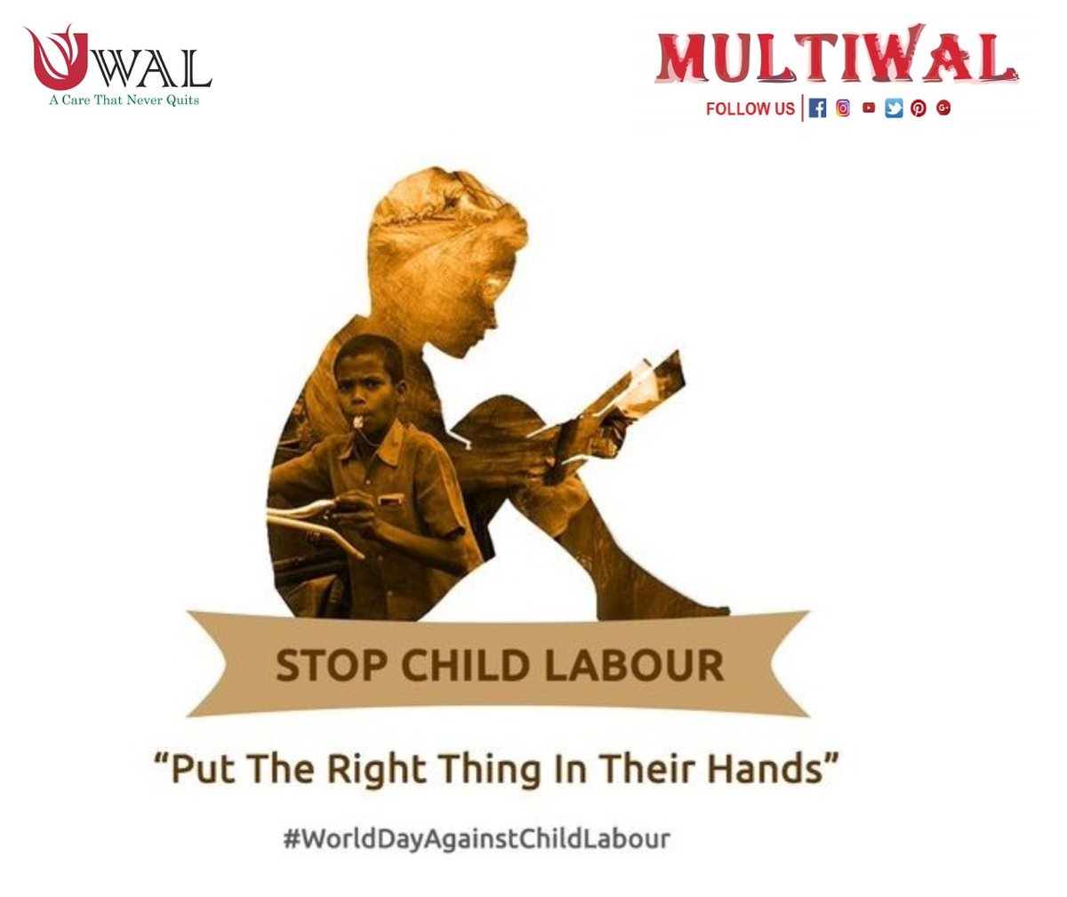 UwalHealthcare's tweet photo. A Child Should Learn, Not Earn!
World Against Child Labour
#uwal #healthcare #multiwal #childlabour #stopchildlabour #antichildlabour #changestartwithyou #childabuse #stopchildabuse #endchildlabor #humanrights #childlabourday2021 #worlddayagainstchildlabour #childlabourday https://t.co/mT8AjUbfk1