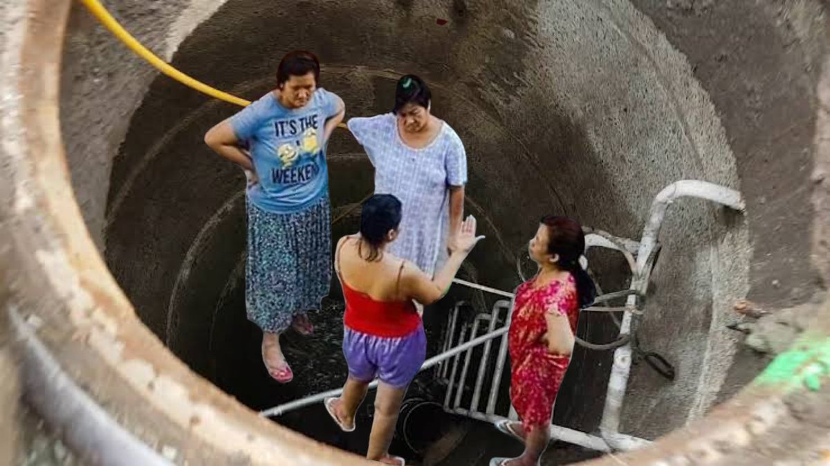 chrsdle's tweet photo. mga nuno sa loob ng manhole https://t.co/YGQOyIaN8b