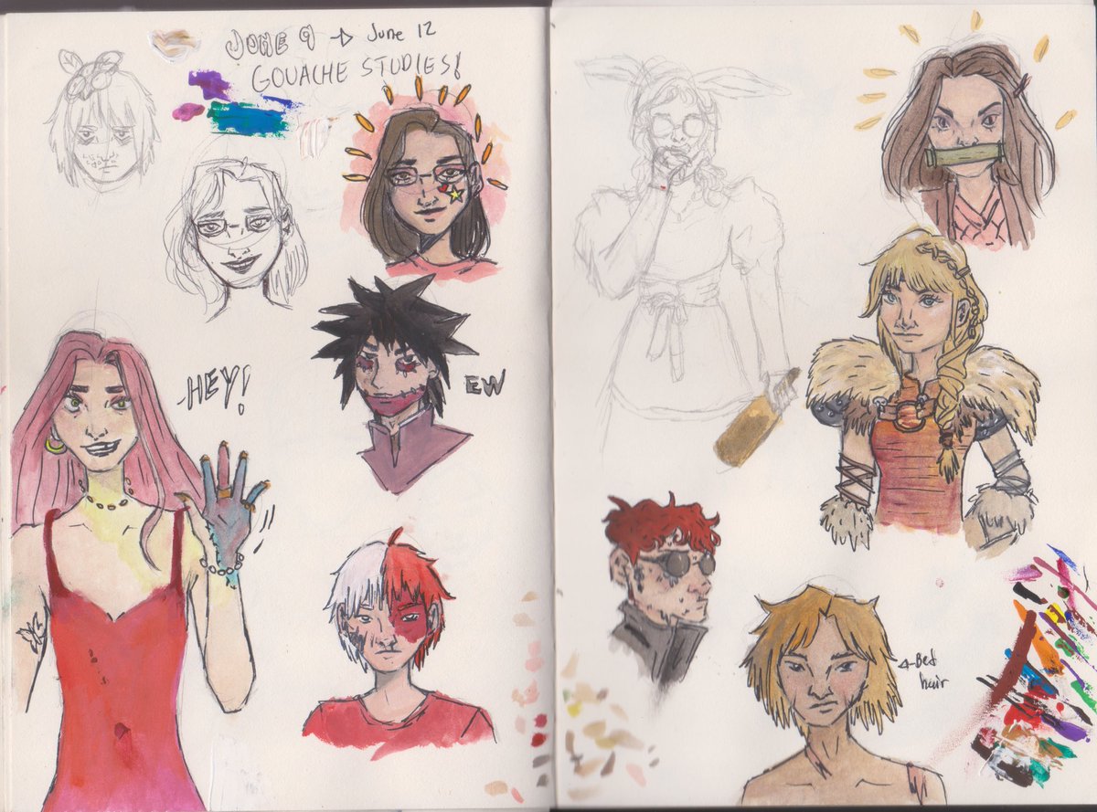ptlofjazmien's tweet photo. I did some gouache studies!!! Follow me in my art acc too (if u want ofc!) @petal_jasmine 
#gouache #study #sketchbookpage https://t.co/9OvGQxjU97