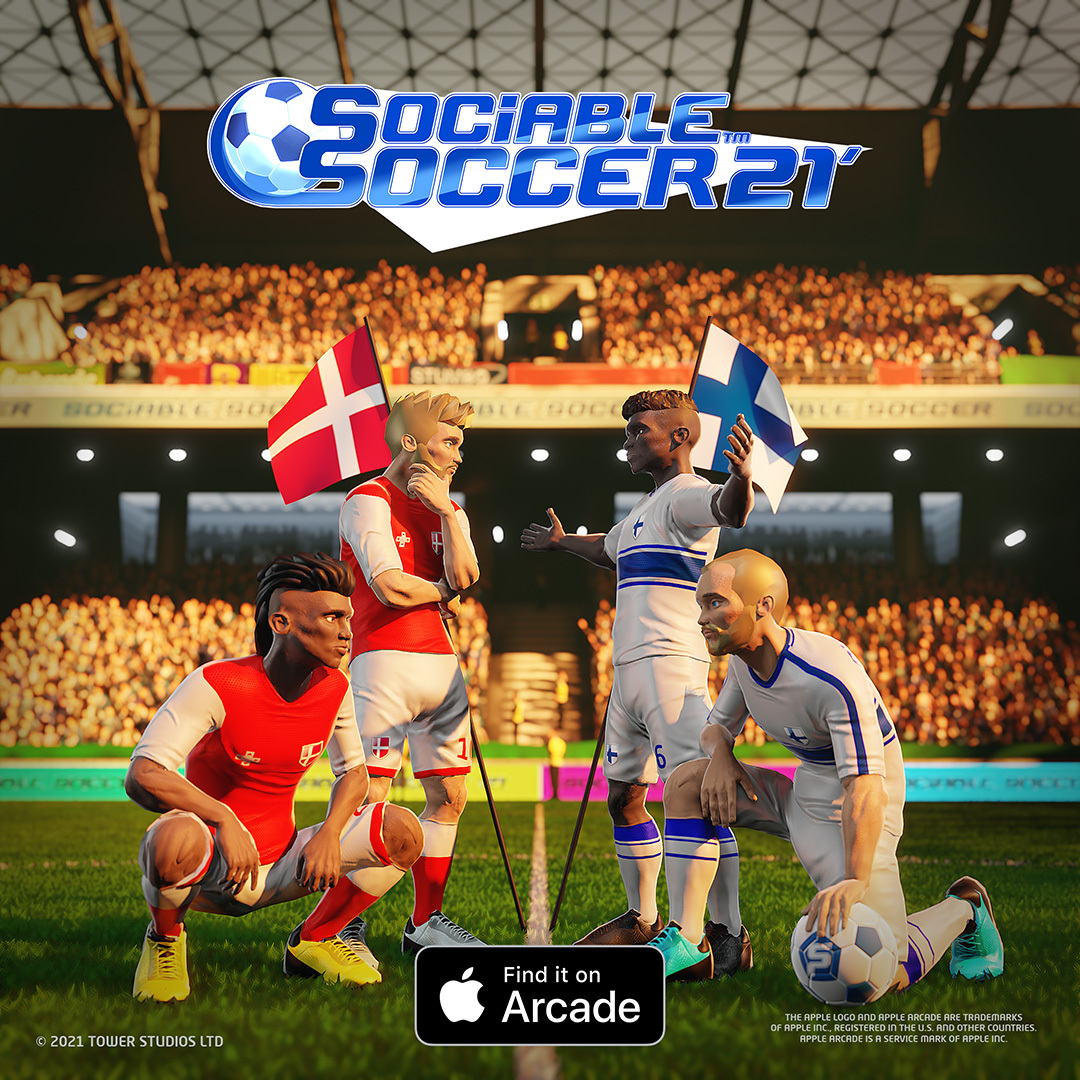 Sociable_Soccer's tweet photo. Denmark vs Finland. A Nordic Derby - and it's Finland's first International Competition. Congratulations all Finnish fans. Also our dev team. Combo Breaker is based in Finland. Who will win? #SociableSoccer21 #applearcade🎮 #footballgame #soccergame #denmarklife #nordichome https://t.co/f07nBYMaxz