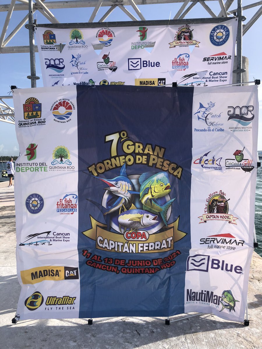 IvanFerrat's tweet photo. Primer día de pesca 🎣 Torneo Copa Capitan Ferrat 7o edición @CCE_Caribe @NauticosQRoo @CancunPesca @AytoCancun @GobQuintanaRoo @CarlosJoaquin @MaraLezama https://t.co/4dM5YXWX0H
