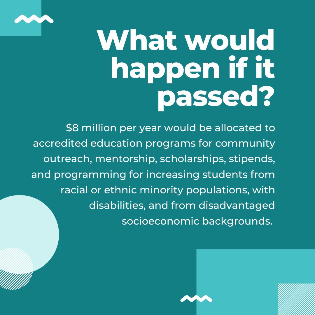 Mvmt_Network's tweet photo. The Allied Health Workforce Diversity Act aims to increase the number of students from underrepresented populations in PT, OT, audiology, respiratory therapy, and SLP programs. 

Swipe through to learn more and check out @APTAtweets for updates on current legislation! #PTTwitter https://t.co/pSVMYSDJIN