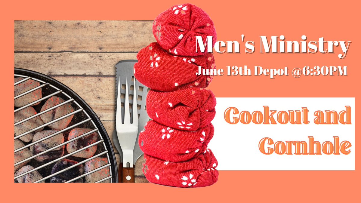 This Sunday! #gabcpc #goldenacresbaptistchurchphenixcity #mensministry #gabcmensministry #fellowship #cornholetournament #menscookout #christianmen fellowship #churchsocial #menschurchsocial