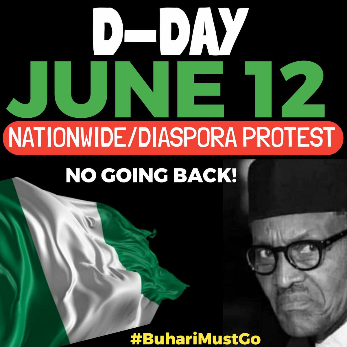 sowore's tweet photo. If you’re in Abuja and #ready to resume and continue #BuhariMustGo #June12protest #DemocracyDay action at Unity Fountain please retweet! 1000 retweets will spur majority in an hour #Nogoingback https://t.co/azU8A08zD3