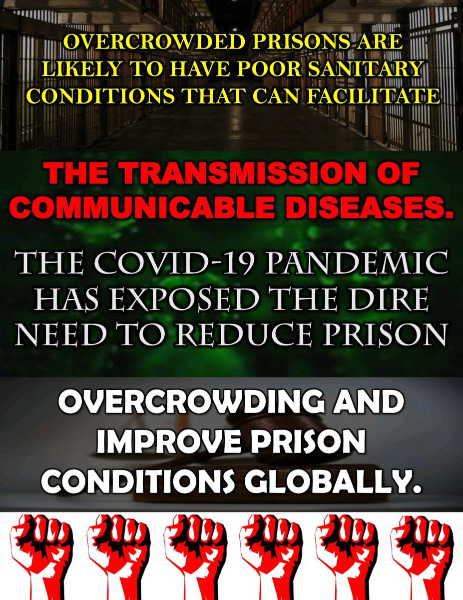 SanatanDharam11's tweet photo. Yes Absolutely! 
Most of prisons are overburdened &amp; capacity of inmates have gone beyond the optimum there is a dire need of decongestion which should be the priority as the health &amp; lives of prison inmates during this pandemic is at higher risk
#Justice_For_Covid_Prisoners https://t.co/1LK0j2Mqmj