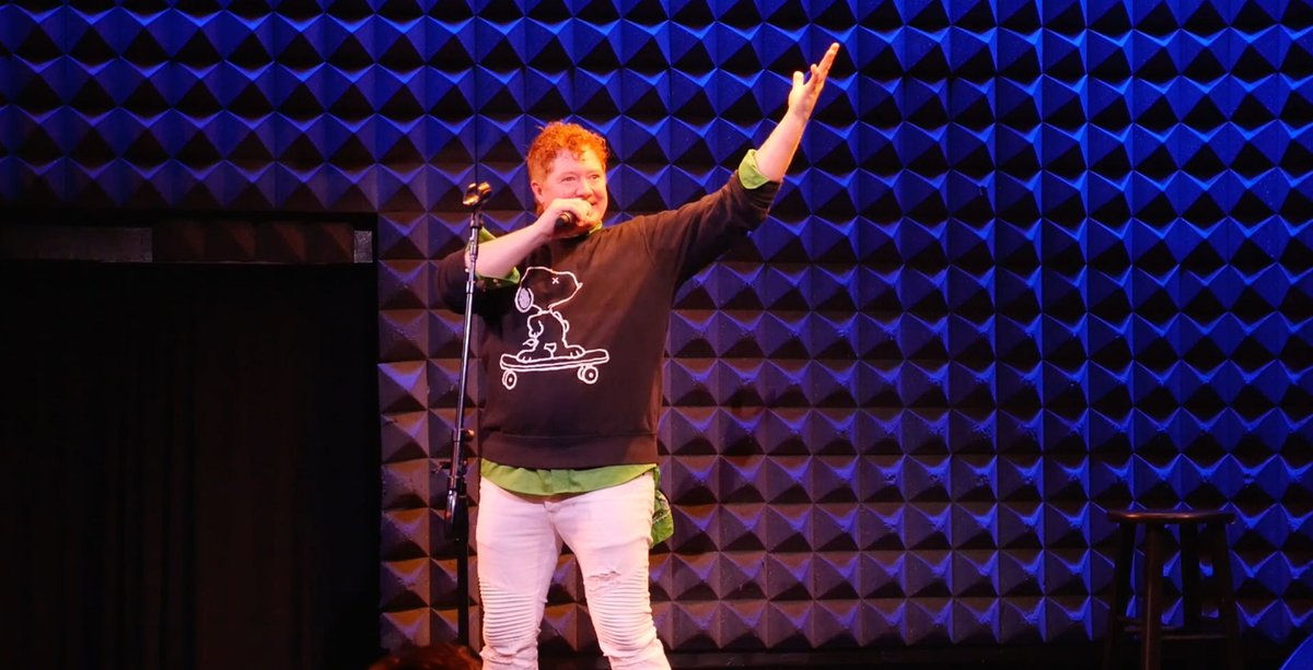UMSpresents's tweet photo. Our Digital #pride begins w/ #BeccaBlackwell’s 'They, Themself and Schmerm' @JoesPub. Classic standup comedy meets teen zine vomit confessional in Becca's personal tale, plagued by “How do I become a man and do I even want that?"
Register & watch free → https://t.co/H6Mfyl34xk https://t.co/aPR9YNJBa6