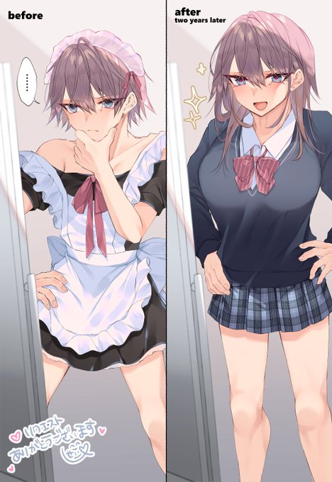 同一人物ビフォーアフター 

skebで描かせていただきましたthank you❣️
https://t.co/c4rXtFiGWH #Skeb #Commission @skeb_jpより 