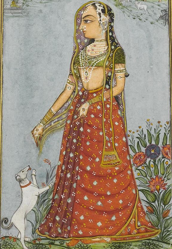 theheritagelab's tweet image. Sometimes, all one needs is quiet time with a pet. 
Feat. the #Saluki hound. 

Mughal, 1790.