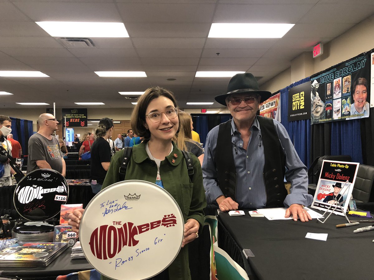 sidewalksiren's tweet photo. Yes - the weird Monkees girl from High School is fully vaccinated and living her best life! #imabeliever #saturdayschild #randyscousegit https://t.co/at1PlcisXX