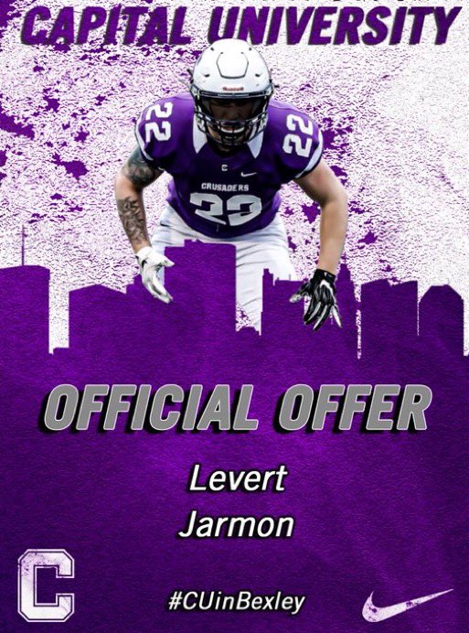 Blessed to receive my first offer from capital university💜@CoachJBlack1