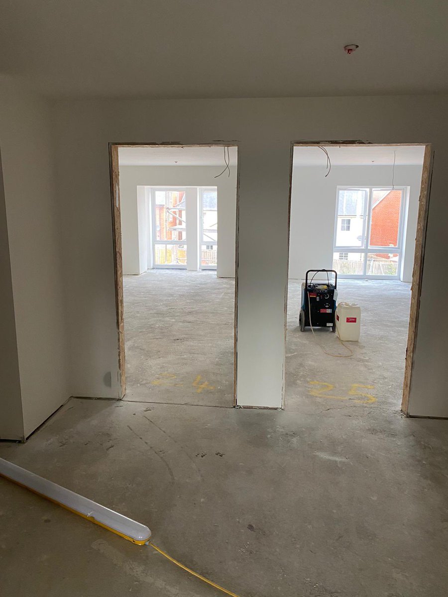 GpPlastering's tweet photo. UPDATE: over the last two weeks we have been working on a care home in Pinhoe and covered 3600m2!🤩 it has now been handed over for decoration✔️ #plastering #sprayplaster #airless #alsecco #nela #innovation #efficiency #workhard #thetrowelthatknowshow #getplastered https://t.co/kVt9kVxWp4