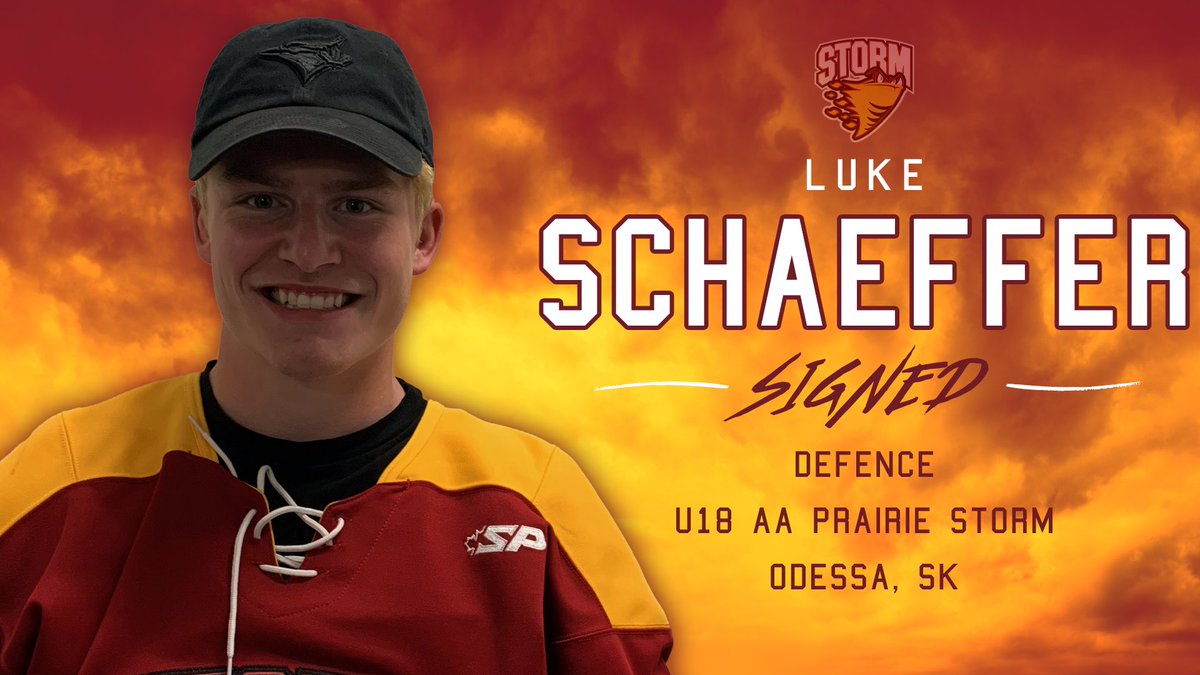 🌪STORM SIGNING🌪

We have signed defenceman Luke Schaeffer. 

He is from Odessa, Sask. 

Welcome to the Storm! 

#StormHockey