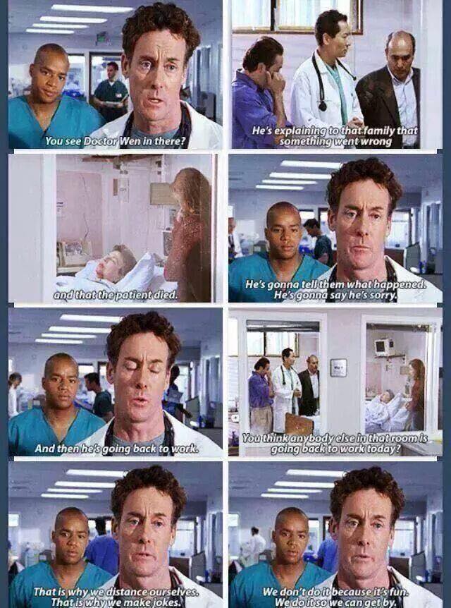 SMohanakumar93's tweet photo. @drphiliplee1 I think of this moment from scrubs everytime someone has a go when we crack jokes https://t.co/VQaY4wruuY