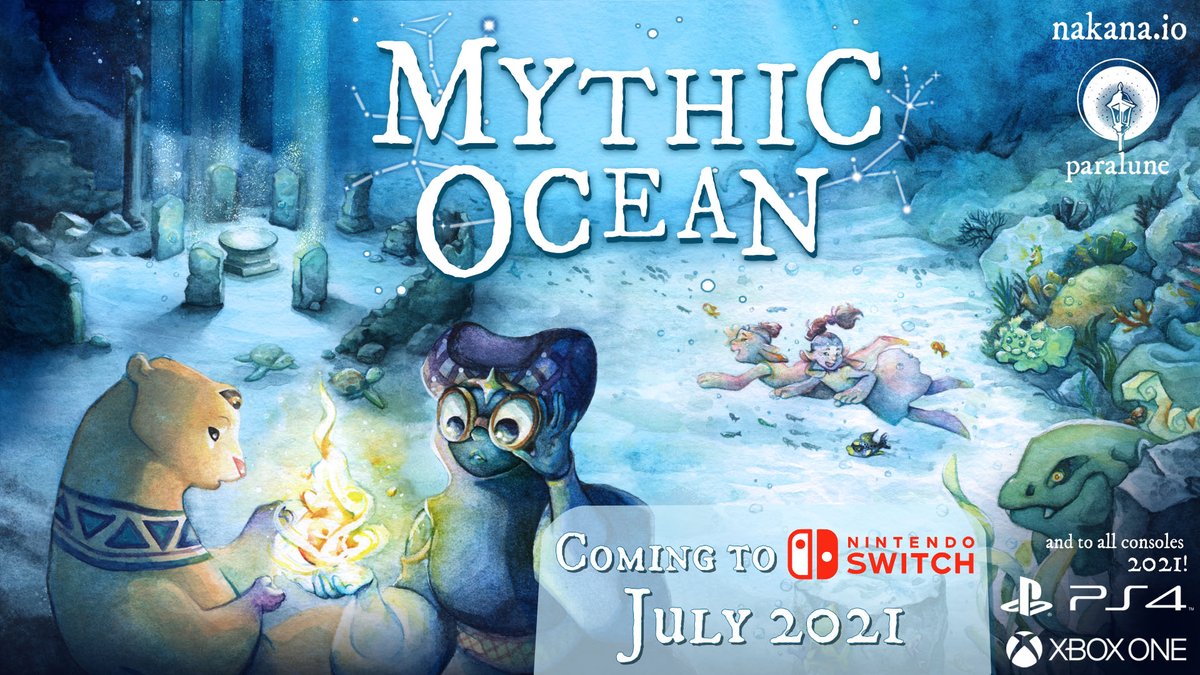 That's right- we've partnered with <a href="/NakanaGames/">Nakana.io</a> and Mythic Ocean is coming out for consoles! The Nintendo Switch demo is out now, full release July 2nd! 
🐠nintendo.com/games/detail/m…