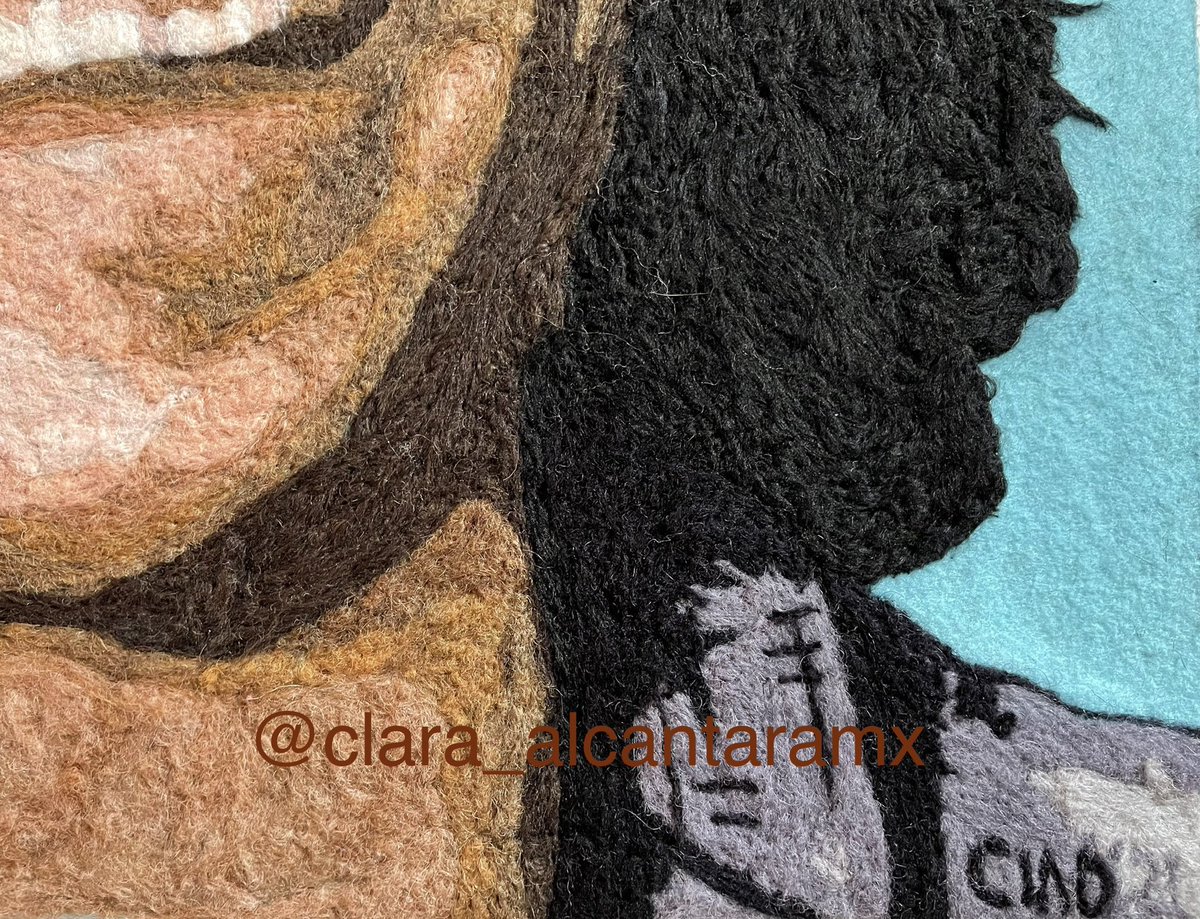 clarapinttora's tweet photo. Te comparto mi más reciente obra “Retrato en lana” /Here  i share you my latest artwork “Wool portrait” #felting #retrato #woolportrait @clarapinttora https://t.co/pQZ4108aVZ
