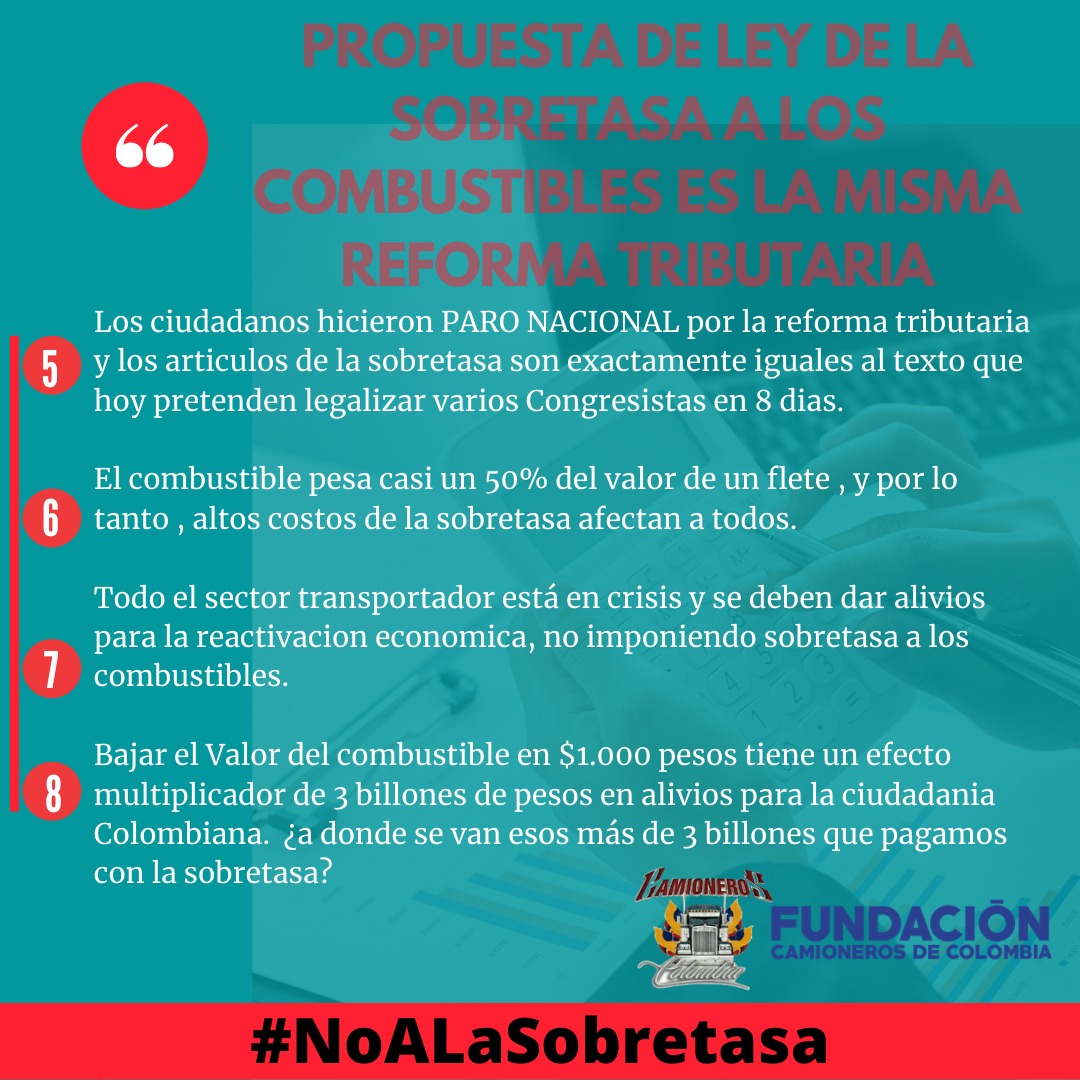Nos quieren meter la reforma de a pedazos en 8 días #NoALaSobretasa <a href="/cuestion_p/">Cuestión Pública</a> <a href="/momentoviral/">Momentos Virales</a> <a href="/JUANCAELBROKY/">Juan Camilo</a> <a href="/manfrip_74/">Camioneros de Colombia 🇨🇴</a> <a href="/CathyJuvinao/">Cathy Juvinao #VERDE101 🌻💚 Cámara Bogotá</a> <a href="/GustavoBolivar/">Gustavo Bolívar</a> <a href="/DavidRacero/">David Racero</a>