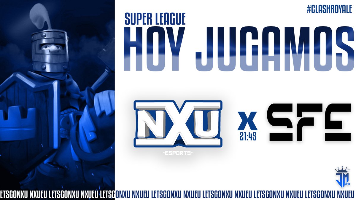 #ClashRoyale | MatchDay!

⭐️En unas horas estaremos debutando en Super League, esperamos dar todo para salir con la victoria💪⭐️

🏆 @Super_League_CR 
🆚 <a href="/esport_fighters/">Team SFE</a> 

⏰|22:45🇪🇸|15:45🇲🇽|

#LetsGoNXU