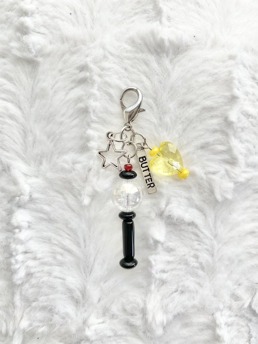 EternalBTSMama's tweet photo. BTS inspired charms available in my Etsy shop tomorrow at 12pm EST!

1. BTS lightstick with Butter charm!
2. Flower of Hope (for jhope)
3. Basketball charm (for SUGA)
4. Black Swan charm

#btscharms #BTSFESTA2021 #BTSButter #btsaccessories 

https://t.co/O95LQAQQWO https://t.co/KU4Cqtg0VD