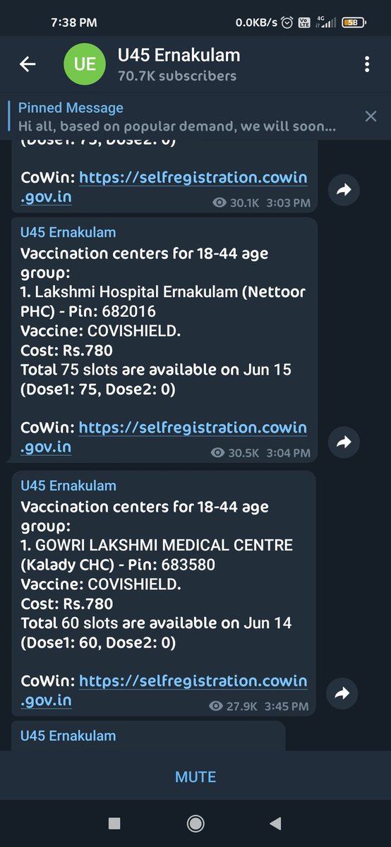 itsdevika_'s tweet photo. Hlo.if you want alerts abt vaccine slots go to https://t.co/lPrmgpZ4Xq site and join telegram(for above 45 age) and https://t.co/5hqBjVFZnw and join telegram for (18-44 age). Just type state,district and join.They wll show u with slots.I gt my parents vaccinnated thrgh their help https://t.co/Eyb8OUDoKh