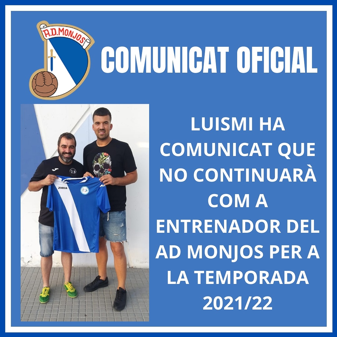 COMUNICAT OFICIAL ⚠️

Des del club, li desitjem molts exits en els seus nous projectes, allà on vagis.

Gracies, pels exits aconseguits en aquest dos anys. TOTA LA SORT PER TÚ

<a href="/smmonjos/">Ajuntament de Santa Margarida i els Monjos</a> #futbolpenedesenc #futbolcat #3cat12 #ADMONJOS