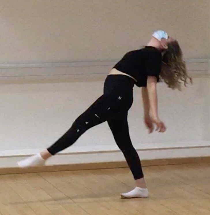 DramaKhs's tweet photo. If ever an image told the story of a year, this is it. Dancing in a mask 2021. One of our N5 Dance pupils exemplifying our pupils’ resilience this year. https://t.co/F3EfMH1tDQ