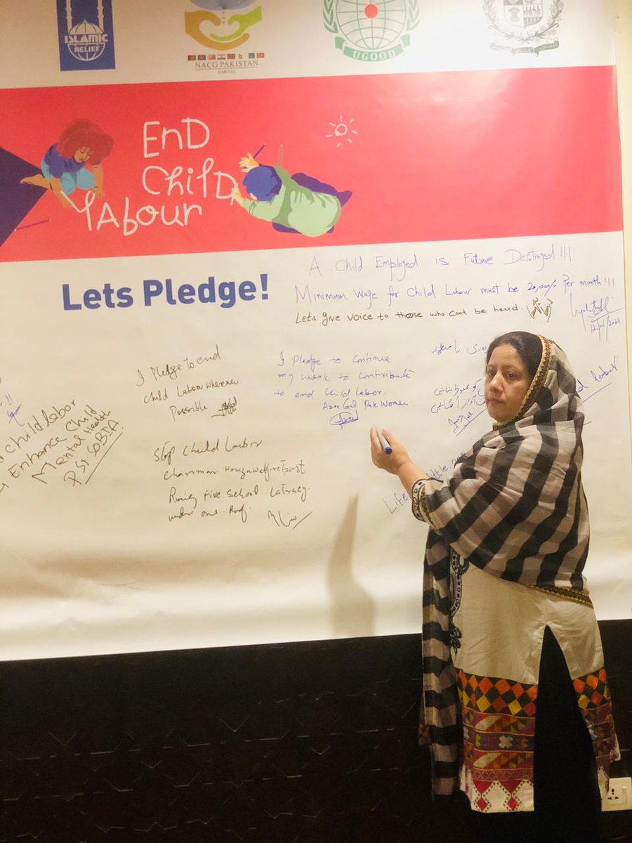 Commemoration of World Day against Child labour 2021 by Islamic Relief and NACG, Participated as NACG member. Signing pledge to contribute to elimination of child labor #ActNowAgainstChildLabor, #WorkTogether, #endchildlabor #EndChildLabor2021 @IslamicReliefPK @NacgPakistan