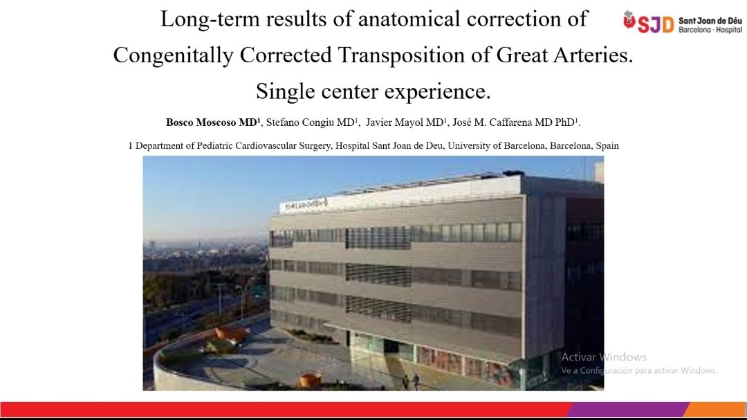 boscoatlante's tweet photo. It has been an honor and enormous pleasure to share our experience and long-term results after anatomical repair (Mustard/Senning + jatene or hemimustard+Glenn+Rastelli) for ccTGA patients at #ECHSA #AnnualMeeting @SJDbarcelona_es @echsa_assoc https://t.co/cHPvjFcO0p