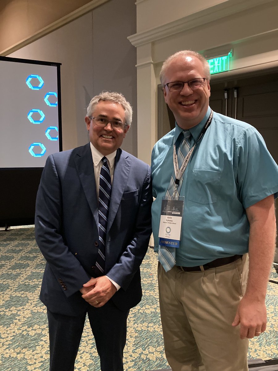 Past and future NCTM presidents dropping knowledge at #fctm2021. Join us next year June 16-18, 2022! ⁦<a href="/mlarson_math/">Matt Larson</a>⁩ ⁦<a href="/kdykema/">Kevin Dykema</a>⁩