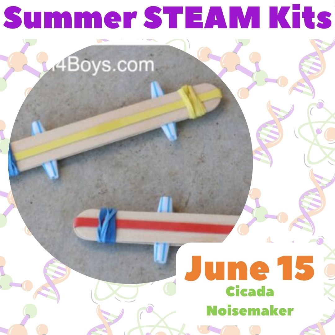 NOVLPL's tweet photo. Stop by the library every Tuesday for a new STEAM craft kit, available while supplies last!
This week, let's make these fun cicada noisemakers!
#steam #stem #steamcraft #stemcraft #takeandmake #crafts #crafty #librarycraft #kidsfun #kids #northvalelibrary #loveyourlibrary https://t.co/mteJEmza61