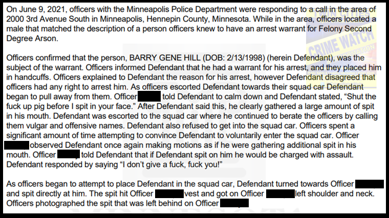 CrimeWatchMpls's tweet image. This klown got picked up on the #UptownMpls Target Felony Arson warrant, and in the process assaulted the police trying to arrest him by spitting on them. He got RELEASED AGAIN ON ZERO BAIL by Judge Maximillia Utley (appointed in Nov 2020 by @GovTimWalz). 

Barry Gene Hill, 23

.