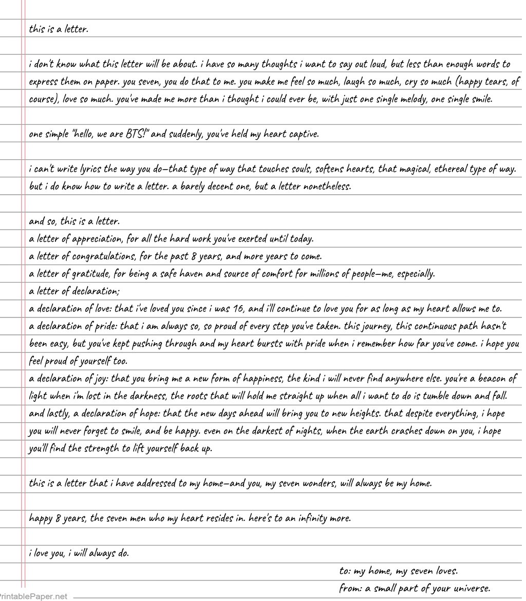 jhscloud's tweet photo. —this is a letter, addressed to my eternal home.

#8YearsToInfinityWithBTS @BTS_twt https://t.co/5fKlLiwy8i