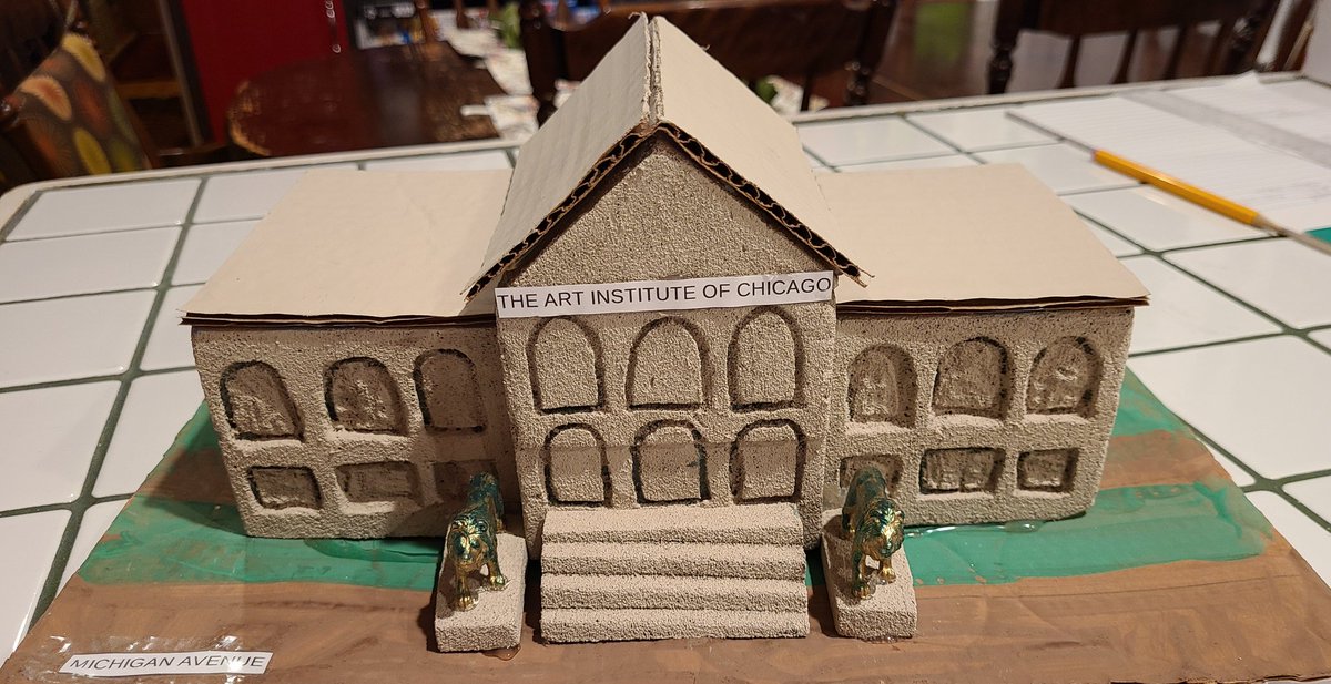 hellie7884's tweet photo. Hey @artinstitutechi -- check out Trinity's 3rd grade Chicago Landmark Project @JBMurphySchool -- love those lions! https://t.co/7kxZbcE3JO
