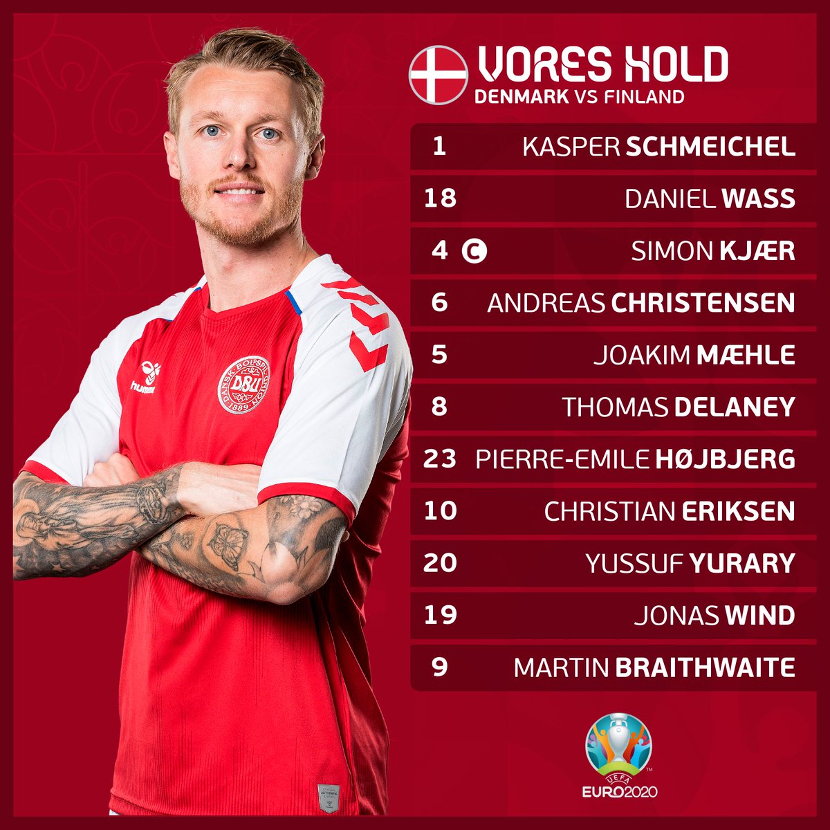 dbulandshold's tweet photo. 1️⃣1️⃣ spillere klar #ForDanmark 🇩🇰 https://t.co/jSWsWHoOOB