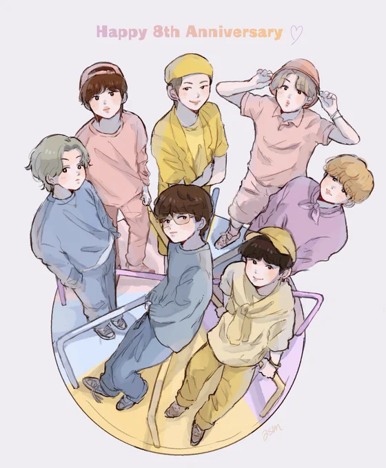 💜
#BTS8thAnniversary #BTS8thBirthday
#8YearsToInfinityWithBTS #BTSFESTA2021 
#btsfanart 