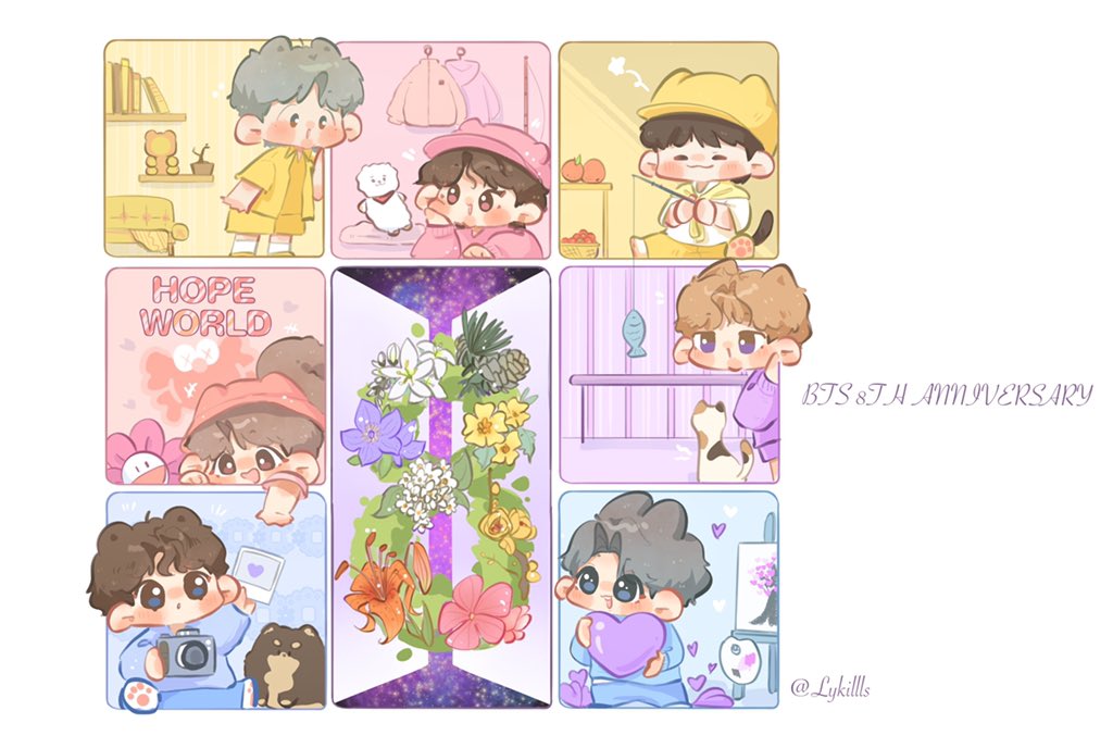 #BTS8thAnniversary
永远喜欢你们🥰 