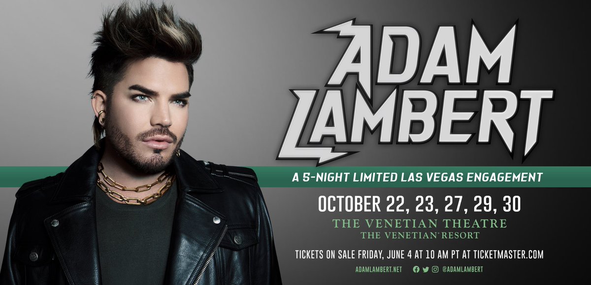 Vegas Tickets on Sale for this fall!⚡️🎙
Visit adamlambert.net/events