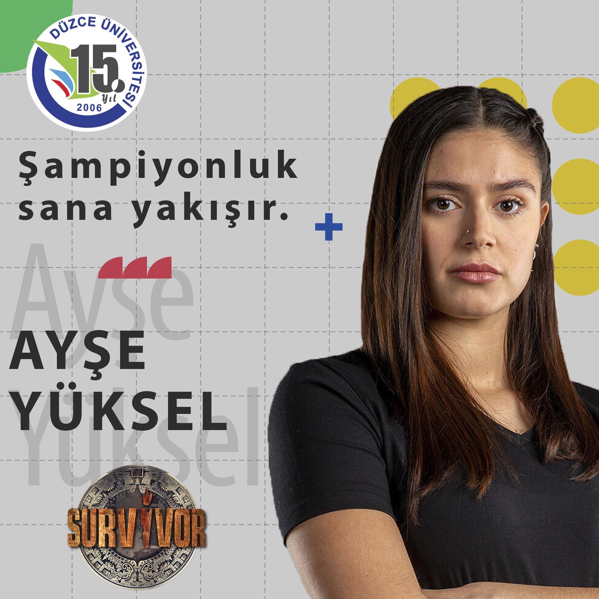 Sen şampiyon olacaksın... 💪💪 Desteklerimiz öğrencimiz #AyşeYüksel ile... #Survivor #Survivor2021