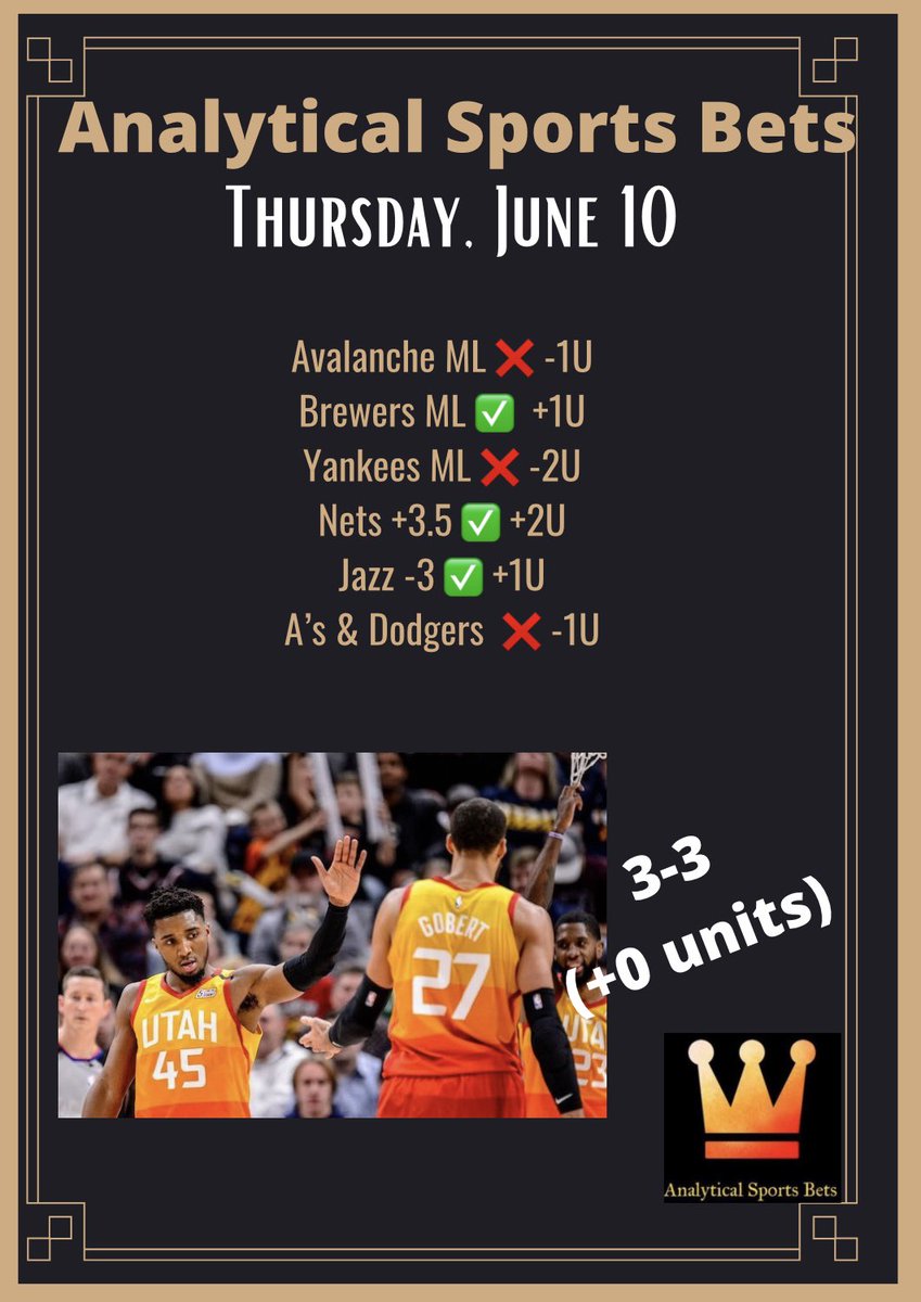 Analytical Sports Bets (@analyticalbets) on Twitter photo 