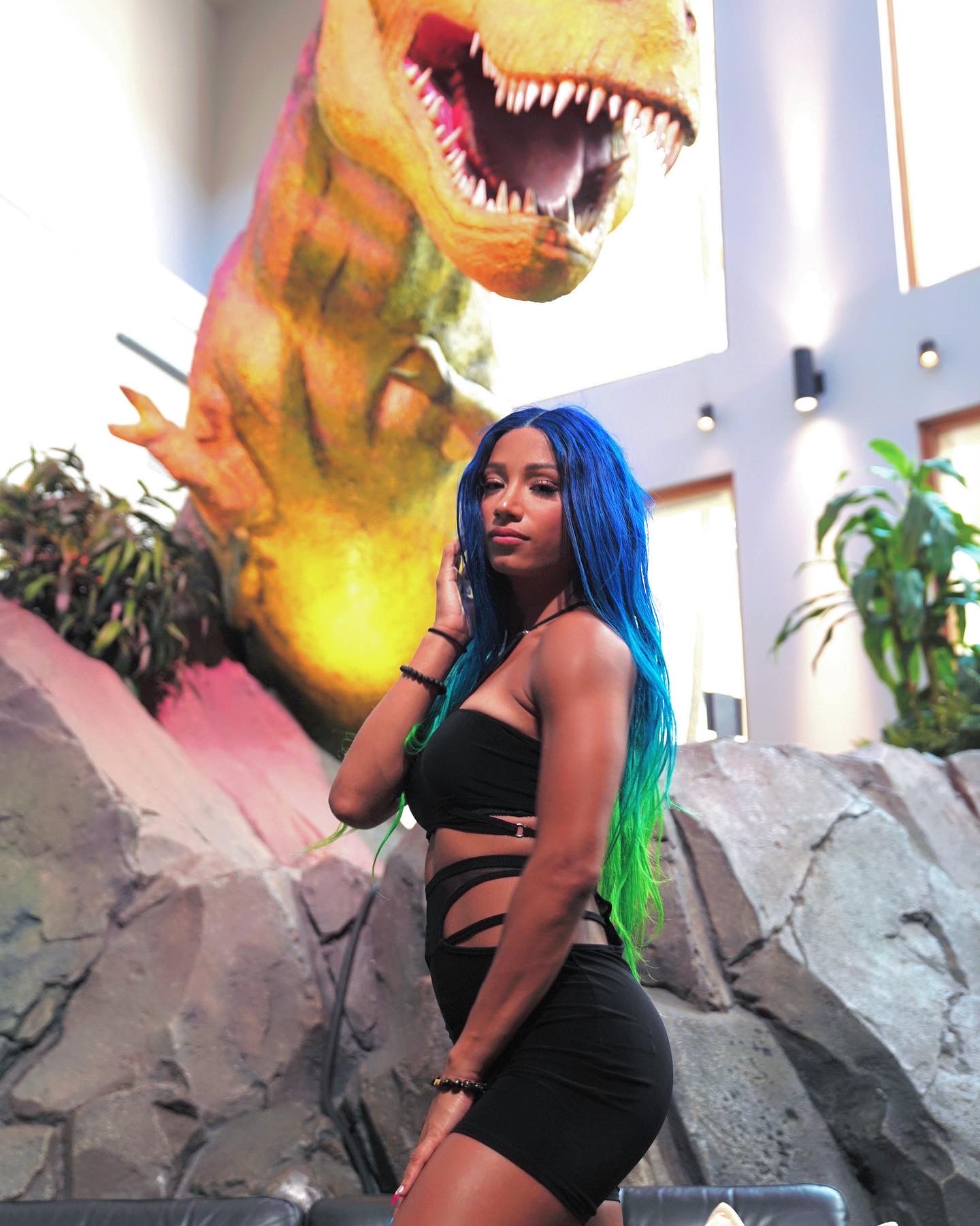 WWE Star Sasha Banks Shares Sensuous Photos From Jurrassic World Tour 1