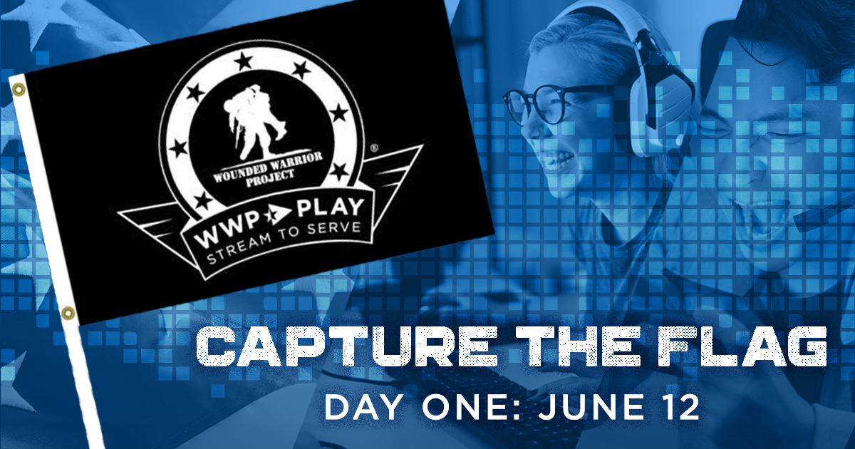 wwp's tweet photo. 🎮Our CAPTURE THE FLAG charity stream is ON through June 14! Join us here: https://t.co/enM3aqdAt2 

Fundraisers who raise $500 will get this awesome 3’x5’ WWP Play flag! #StreamtoServe #WWPPlay https://t.co/hQFtF6kb0T