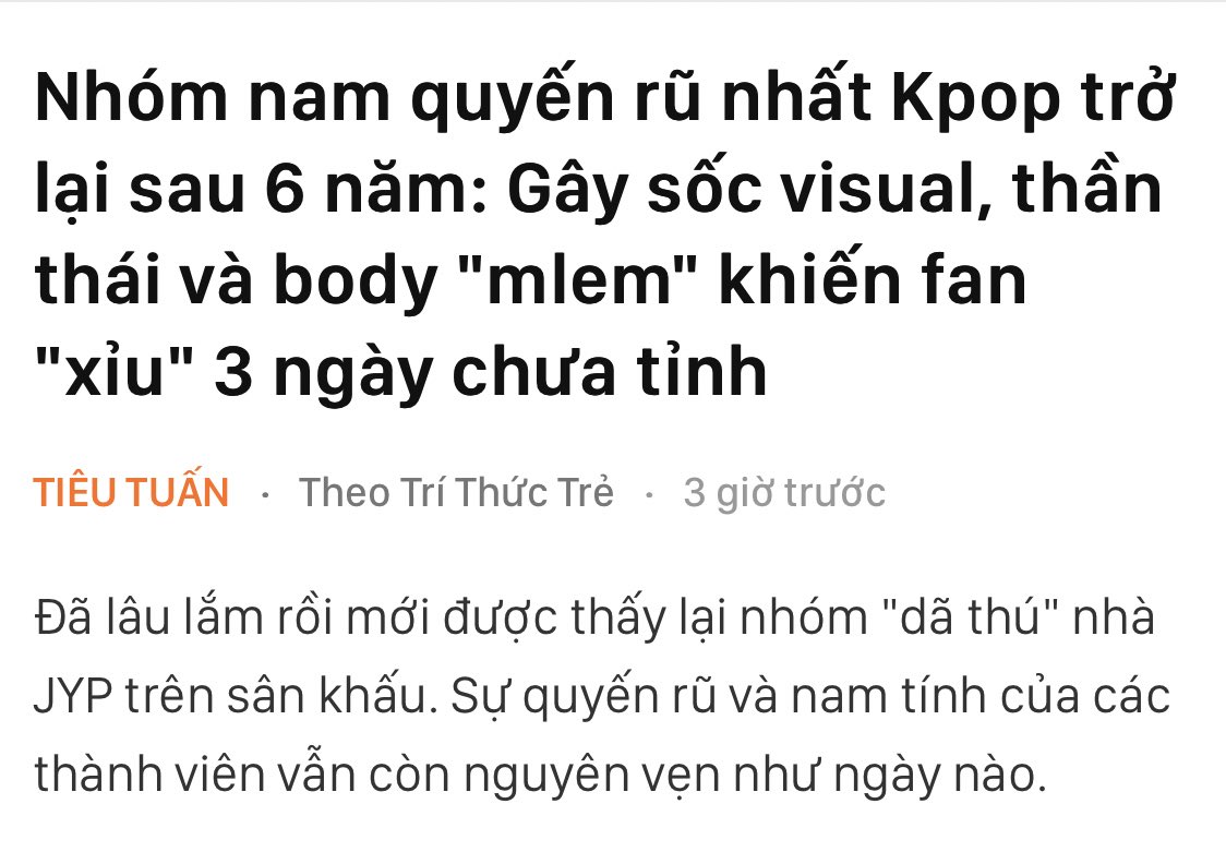 Bongbong2712's tweet photo. Headline #3: (literal translation) 
The sexiest boy group in K-pop returns after 6 years, shocking visuals, great charisma &amp; perfect bodies make fans faint for 3 days without waking up 😂😂😂
It has been posted today after MMTG special stage.
#2PMxMMTG #2PM_MUST_Comeback #2PM https://t.co/aHjUW5Exnn