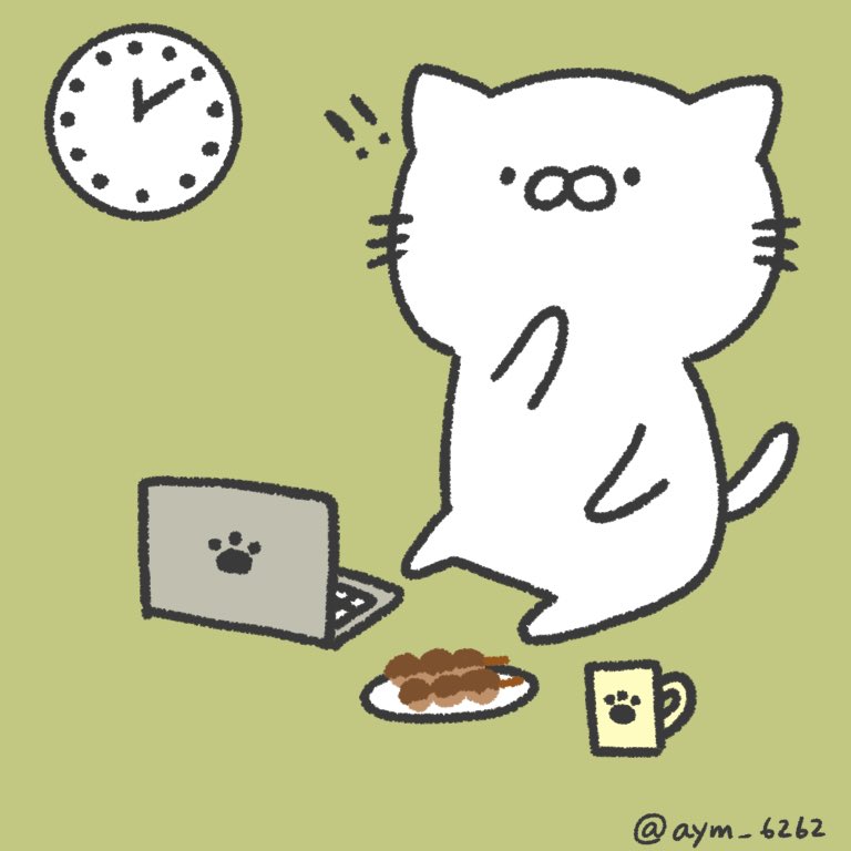 あやも على تويتر え もう日曜日 ねこ ゆるいイラスト イラスト イラスト王国 フォローrt待ってます Lineスタンプ 落書き むにねこ