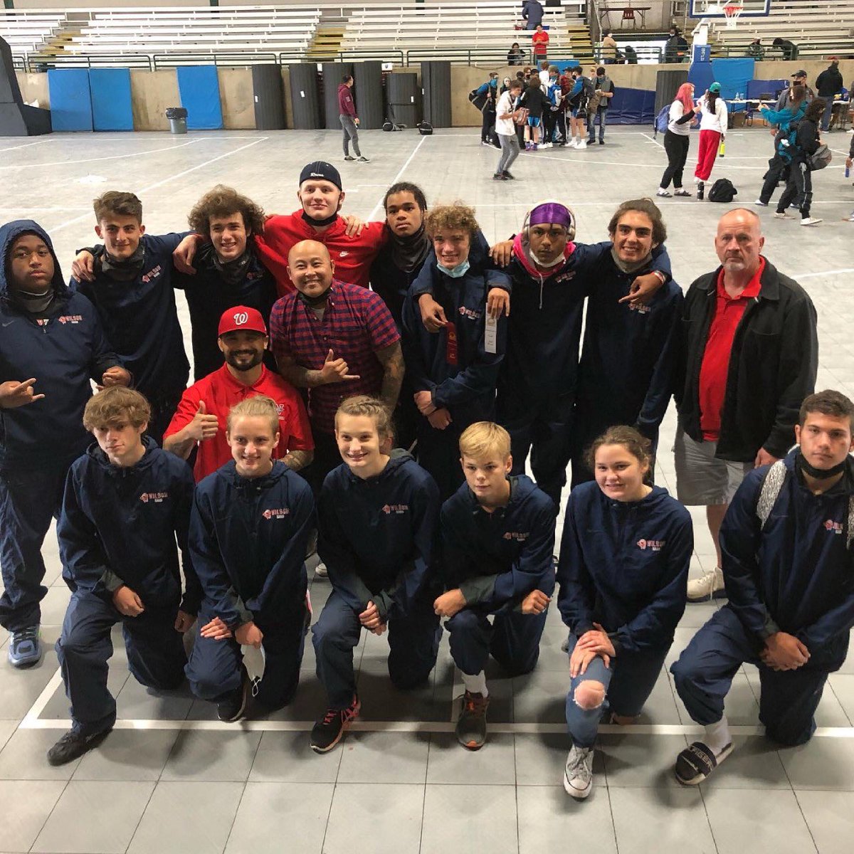 SilasHigh's tweet photo. Our boys wrestling team finished 3rd overall in the league tournament yesterday.
* Brock Williamson league champ at 138lbs. 🥇
* Charles Larsen league champ at 195lbs. 🥇
* Sam Aiken took 2nd place at 120lbs. 🥈
* Rixen Daley took 2nd place at 160lbs. 🥈
#GoRams ❤️🐏💙🤼 https://t.co/rGoLcVzLzA