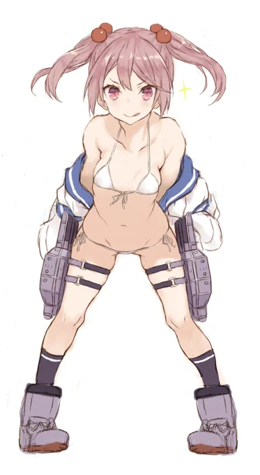 #軽い気持ちで描いたら思った以上に反響があった絵          
大体半分描いて複製してひっくり返した 