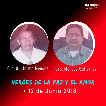 Cro. Guillermo Mendez 
Cro.Marcos Gutierrez
Presente
Presente 
Presente !!!🖤❤🖤❤🖤❤🖤❤🖤❤🖤❤
#Carazo
#Jinotepe
#12Junio 
Heróes de la Paz y el Amor