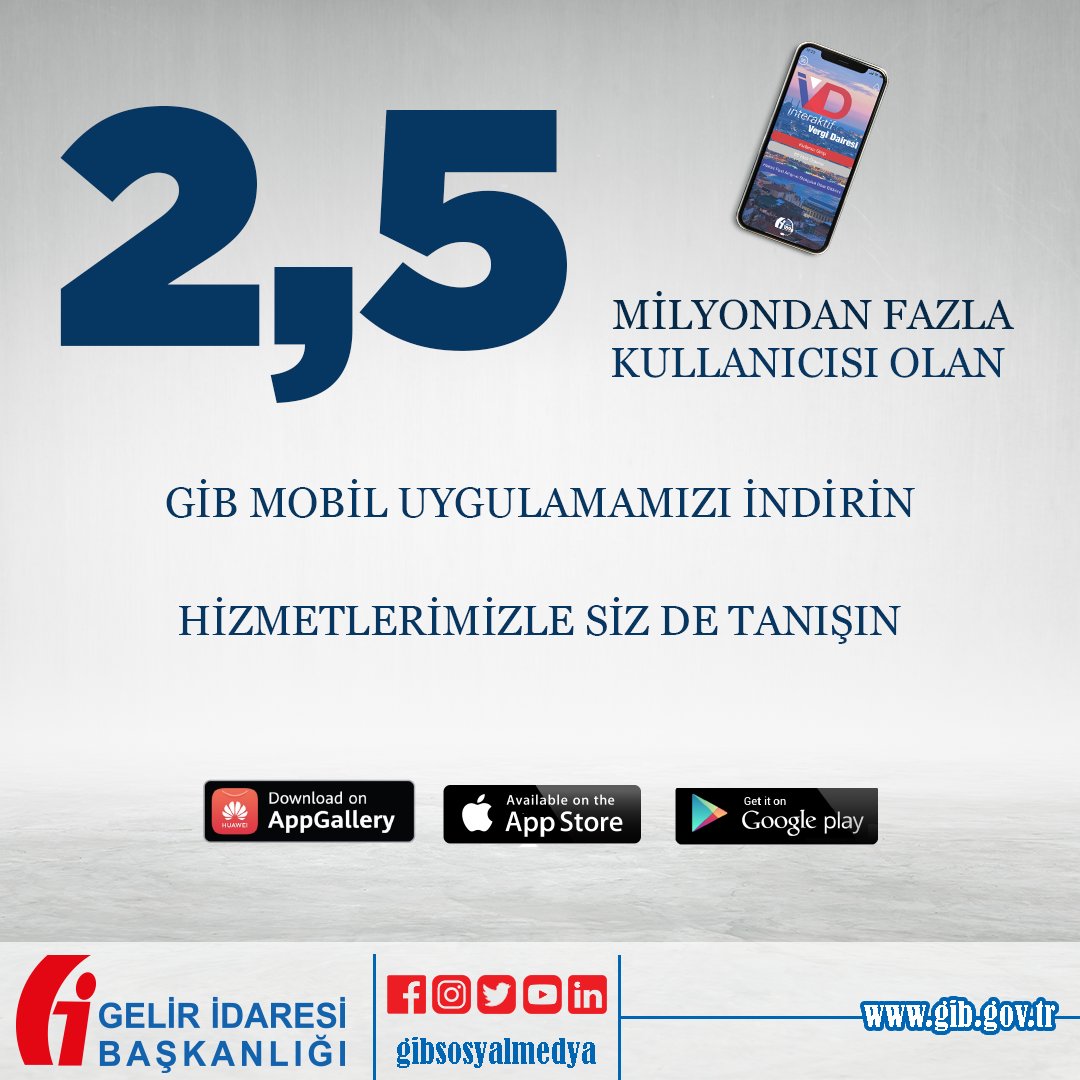 gibsosyalmedya's tweet photo. #GİB 
#GİBMobil 
#İnteraktifVergiDairesi https://t.co/fiFfXrrUTf